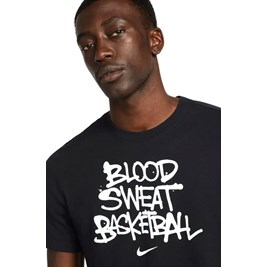 Camiseta Nike Dri-FIT "Blood, Sweat, Basketball Preto/Branco