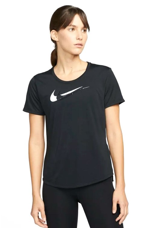 Camiseta Nike Dri-FIT Run Feminina Preto/Branco - NewSkull