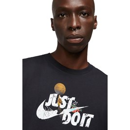 Camiseta Nike Just Do It Basquete Preta/Branca