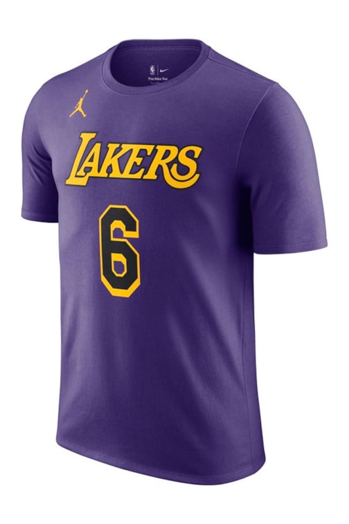 Camiseta Nike Los Angeles Lakers Roxo/Amarelo