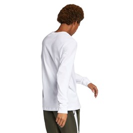 Camiseta Nike Manga Longa Sportswear Branca/Preta