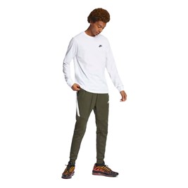 Camiseta Nike Manga Longa Sportswear Branca/Preta