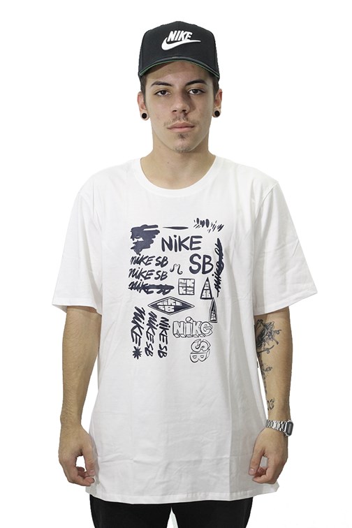 Camiseta Nike SB Art Branco