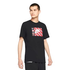 Camiseta Nike Sportswear Air Preta/Vermelha