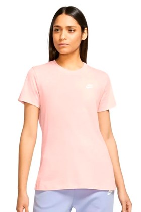 Camiseta Nike Sportswear Asbury Feminina Rosa/Branco