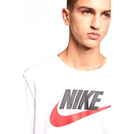 Camiseta Nike Sportswear Branca/Vermelho