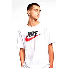 Camiseta Nike Sportswear Branca/Vermelho