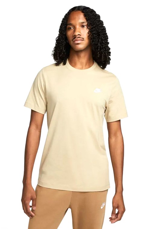 Camiseta Nike Sportswear Club Bege/Branco