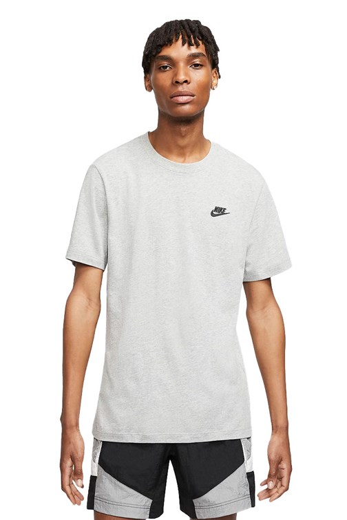 Camiseta Nike Sportswear Club Cinza/Preto