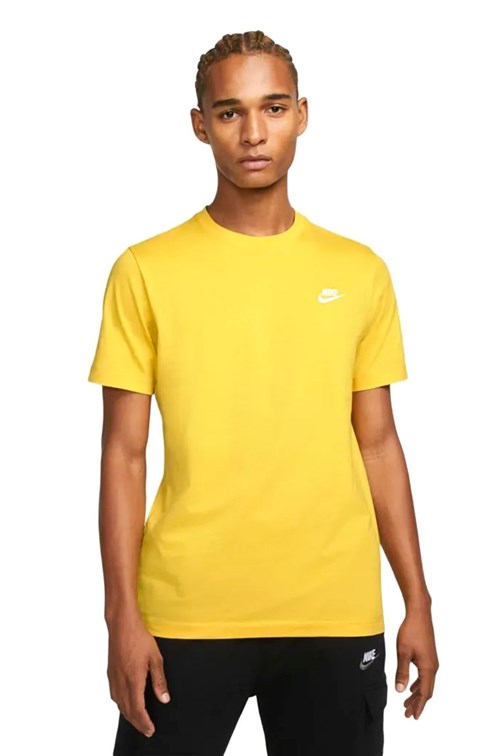 Camiseta Nike Sportswear Club Masculina Amarelo/Branco - NewSkull