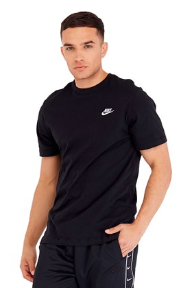 Camiseta Nike Sportswear Club Preta/Branca