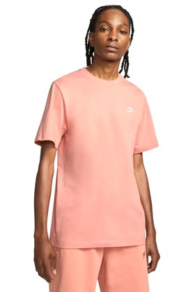 Camiseta Nike Sportswear Club Rosa/Branco