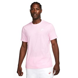 Camiseta Nike Sportswear Clube Rosa/Branco