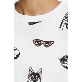 Camiseta Nike Sportswear Dog Feminina Branco/Preto