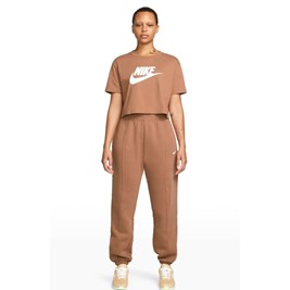 Camiseta Nike Sportswear Essential Feminina Marrom/Branco