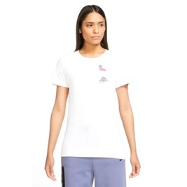 Camiseta Nike Sportswear Feminina Branco/Rosa