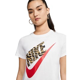 Camiseta NIKE Sportswear Futura Tiger Feminina Branca