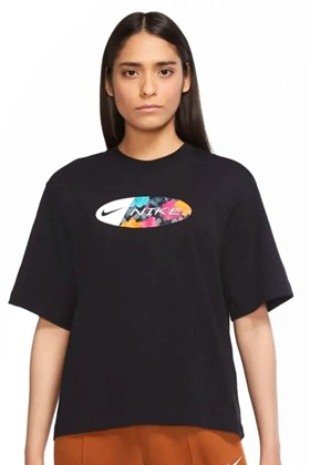 Camiseta Nike Sportswear Icon Clash Feminina Preto/Estampado