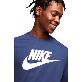 Camiseta Nike Sportswear Icon Futura Masculina Azul/Branco
