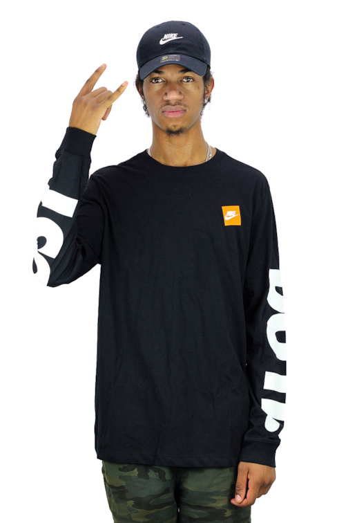 Camiseta Nike Sportswear Jdi Manga Longa Preta Newskull