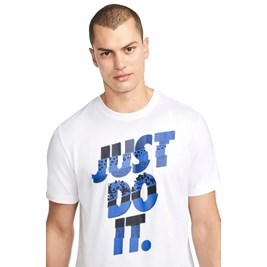 Camiseta Nike Sportswear "Just do It" Branco/Azul