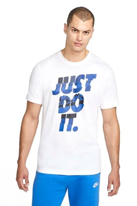 Camiseta Nike Sportswear "Just do It" Branco/Azul