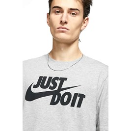 Camiseta Nike Sportswear Just Do It Masculina Cinza/Preto