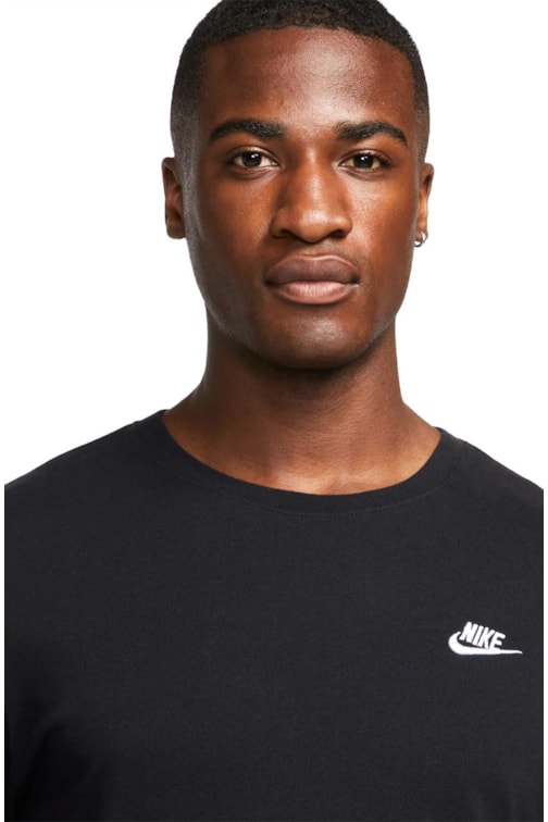 Camiseta Nike Sportswear Manga Longa Masculina Preto/Branco - NewSkull