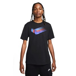 Camiseta Nike Sportswear Swoosh Preto/Azul
