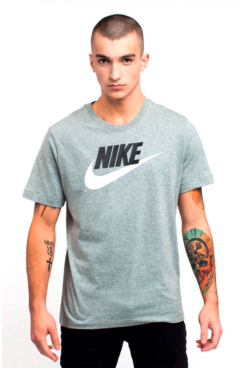 Camiseta NIKE Sportswear Tee Icon Futura Cinza/Branca