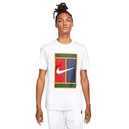 Camiseta NikeCourt  Branco/Amarelo