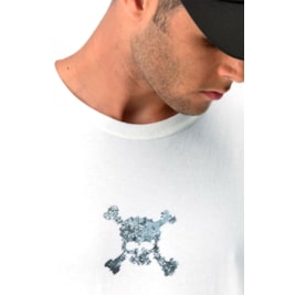 Camiseta Oakley Masculino Back To Skull Branco