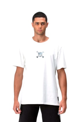 Camiseta Oakley Masculino Back To Skull Branco