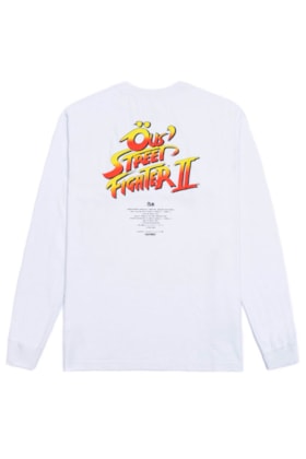 Camiseta OUS Street Fighter II Long Sleeve Dhalsim Branco