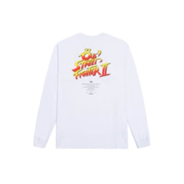 Camiseta OUS Street Fighter II Long Sleeve Dhalsim Branco