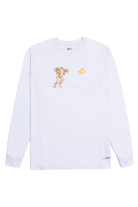 Camiseta OUS Street Fighter II Long Sleeve Dhalsim Branco