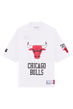 Camiseta Oversized Approve X NBA Bulls Off White/Vermelho