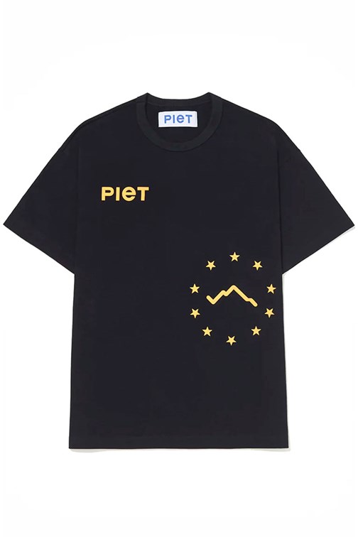 Camiseta Piet 12'22' Tee S-Fit Preto/Amarelo
