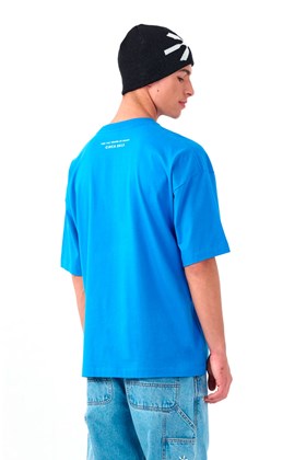 Camiseta Piet Circa Oversized Azul/Branco