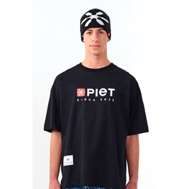 Camiseta Piet Circa Oversized Preto/Branco