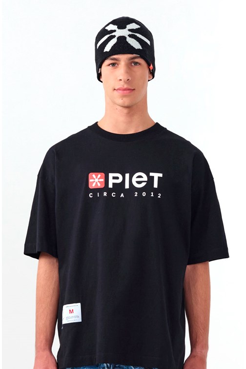Camiseta Piet Circa Oversized Preto/Branco