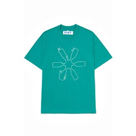 Camiseta Piet Flame Icons Verde/Branco