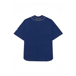Camiseta Piet Heritage Baseball Jersey Azul Marinho/Branco