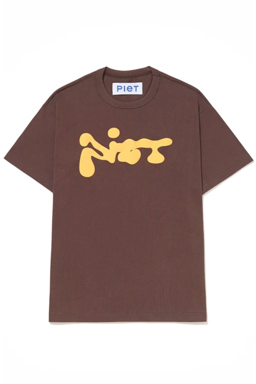 Camiseta Piet Slime Tee S-Fit Marrom/Amarelo