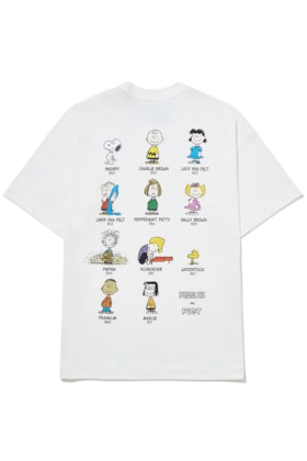 Camiseta Piet x Peanuts Snoopy Crew Branco