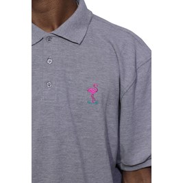 Camiseta Polo Blaze Supply Flamingo Grey Cinza