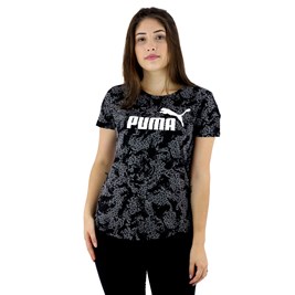 Camiseta Puma Baby Look Elevated Feminina Preta