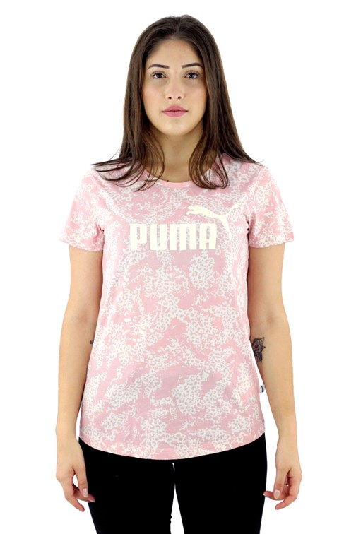 Camiseta Puma Baby Look Elevated Feminina Rosa