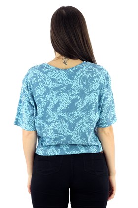 Camiseta Puma Elevated Cropped Feminina Azul