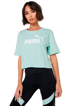 Camiseta Puma Essentials Cropped Feminina Verde